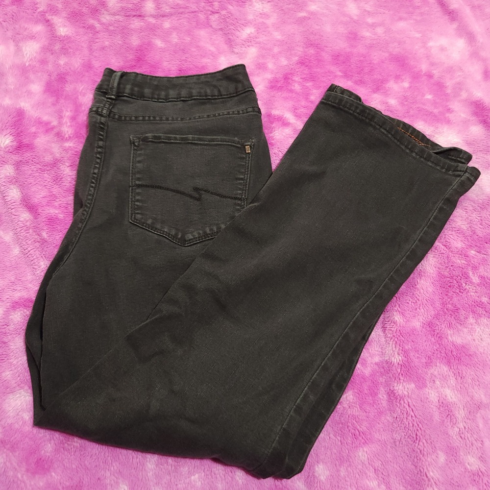 Lee Modern Series Jeans‎ Women's 16M Mid Rise Curvy Fit Bootcut Black Denim